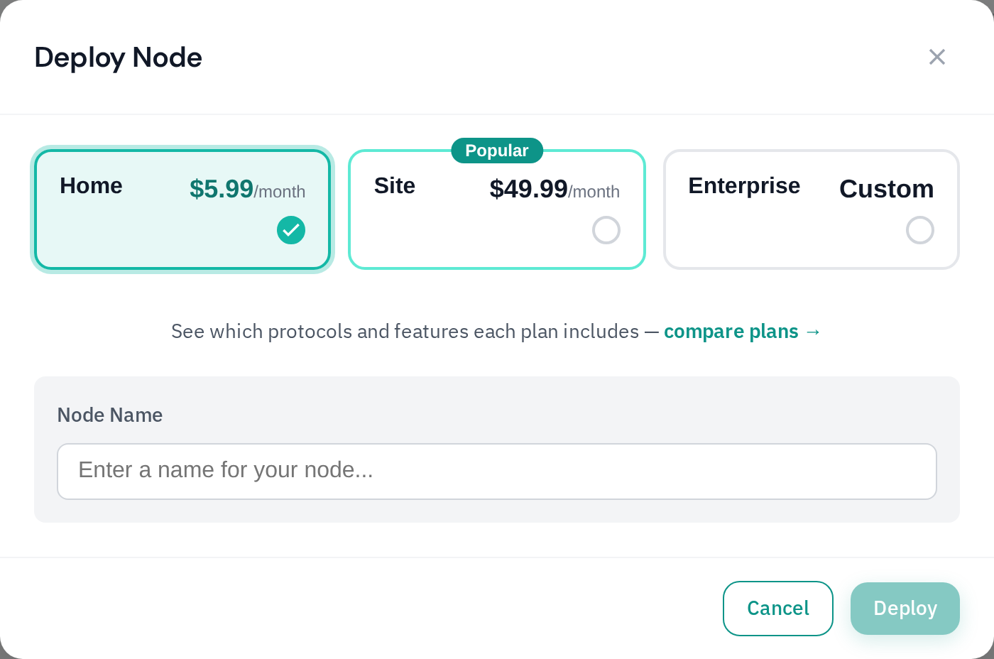 Subscription tier selection