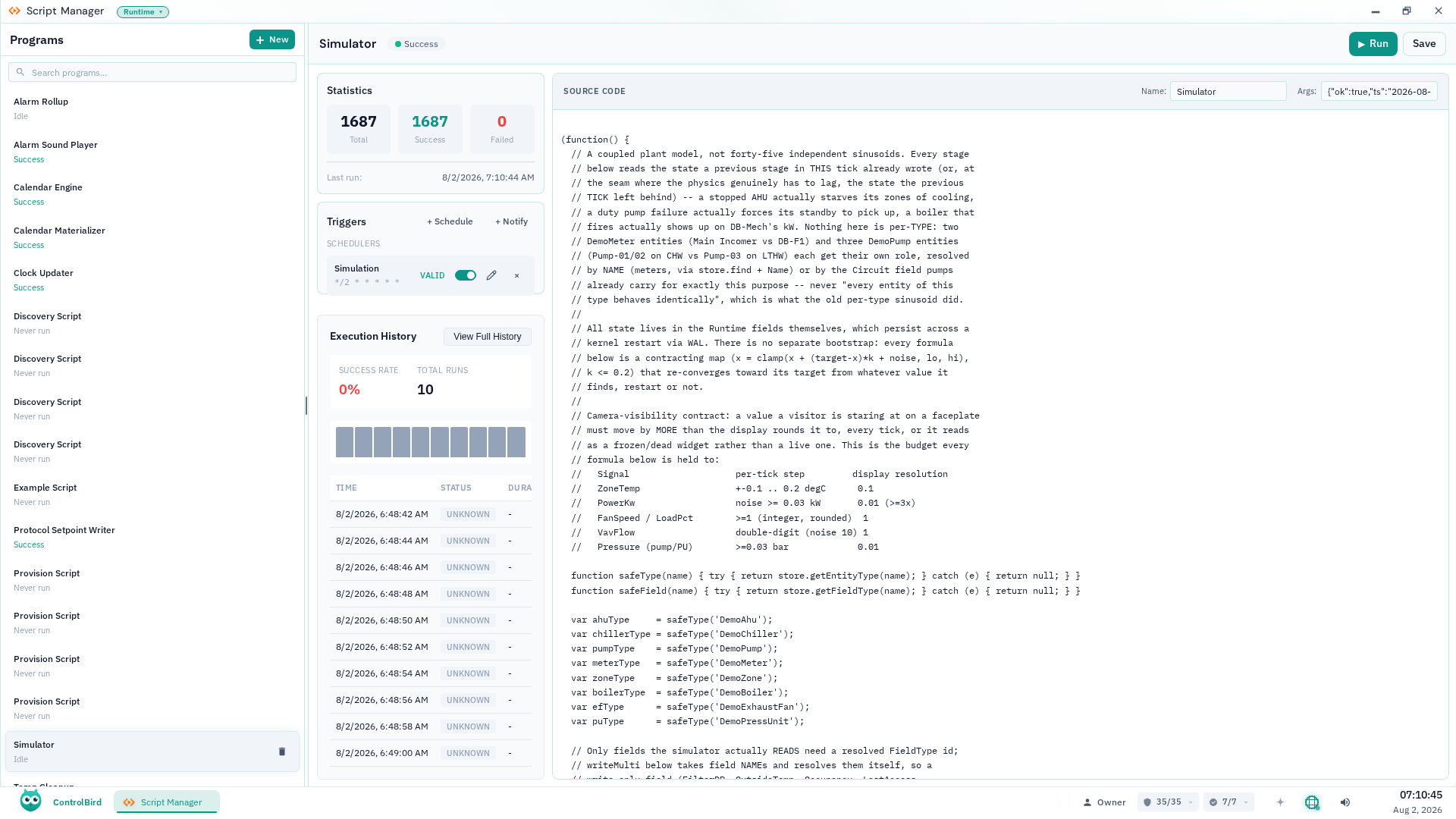 Script Manager app